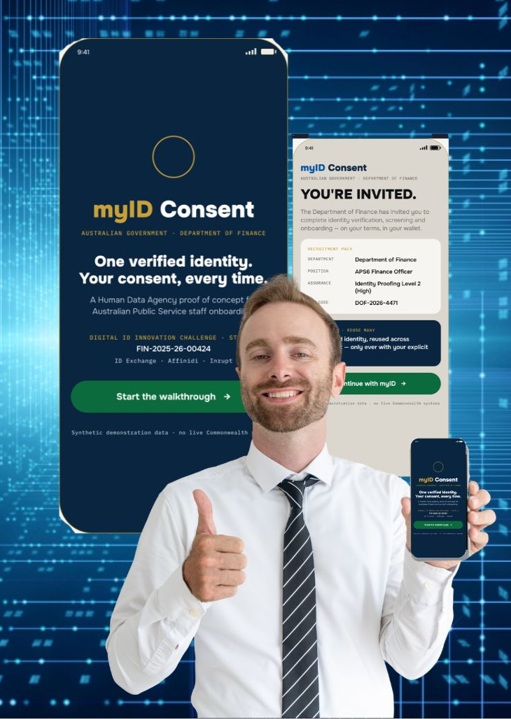 MyID Consent app — one verified identity, your consent every time